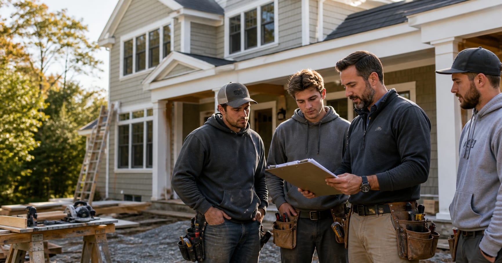 El Roi Builders reviewing residential construction work